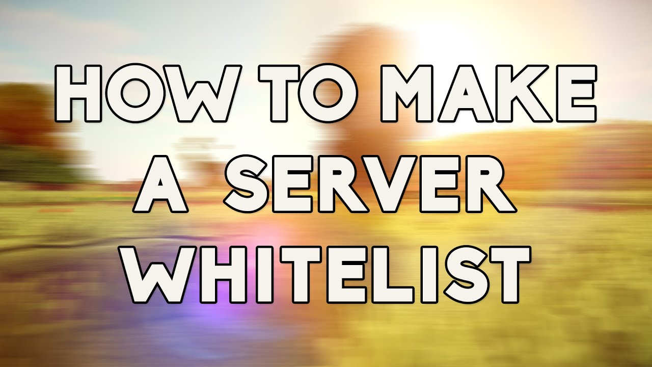 how to whitelist minecraft server